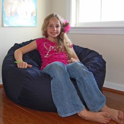 Ahh Products Navy Blue Organic Cotton Washable Bean Bag Chair