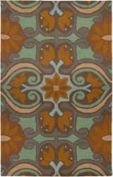 Hand tufted Sovereignty Brown Oriental Rug (8 X 10)