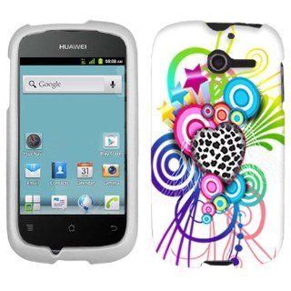 Huawei Ascend Y Love Leopard on White Hard Case Phone Cover Cell Phones & Accessories
