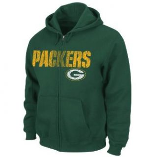 NFL Green Bay Packers Touchbck III Full Zip Jacket Adult Long Sleeved Fullzip Hooded Fleece, Dark Green, XX Large  Sports Fan Sweatshirts  Clothing