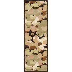 Hand tufted Candice Olson Divine Brown Wool Rug (26 X 8)