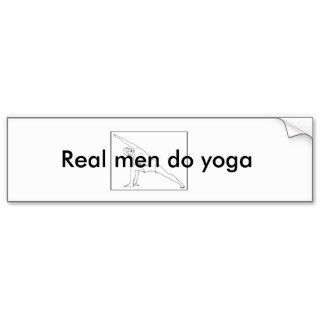 hom Real men do yoga Bumper Stickers