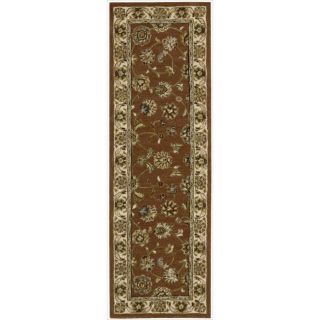 Nourison Hand tufted Caspian Red Wool Floral Rug (23 X 76)