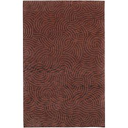 Julie Cohn Hand knotted Red Royal Abstract Design Wool Rug (9 X 13)