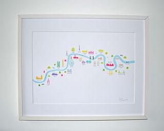river thames london thames barrier to chelsea print by holly francesca