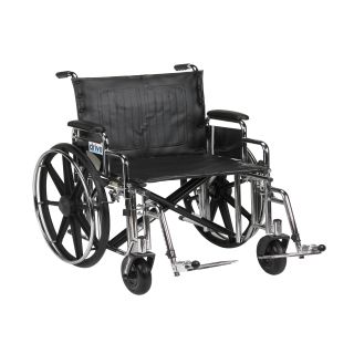 Drive Medical Std20dda sf 20 inch Wide Sentra Extra Heavy duty Wheelchair With Various Arm Styles