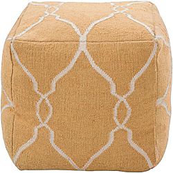 None Decorative Arabesque Yellow Pouf Gold Size Specialty