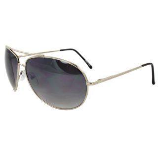 Unisex Metal framed Silver Aviator Sunglasses