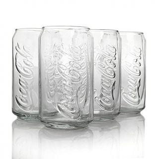 Coca Cola Set of 4 Clear Glasses