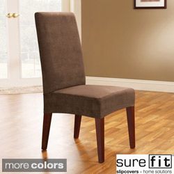 Smooth Suede Shorty Dining Room Chair Covers (set Of 2)
