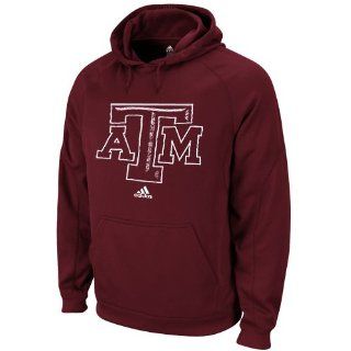 NCAA adidas Texas A&M Aggies Pinstitch Fleece Hoodie Sweatshirt   Maroon (Small)  Sports Fan Sweatshirts  Sports & Outdoors