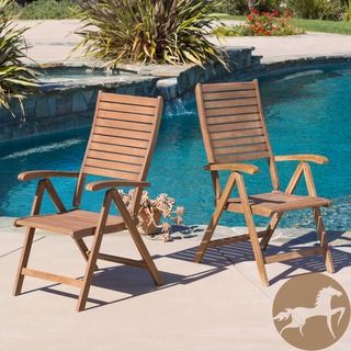 Christopher Knight Home Americana Hard Wood Outdoor Chairs (set Of 2)