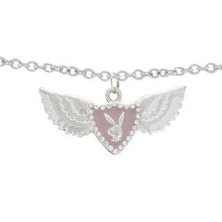 Heart with Wings Playboy Bunny Belly Chain with Cz Gems Jewelry