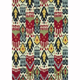 Hand Tufted Montague Ivory/ Multi Wool Rug (26 X 76)