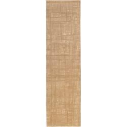 Julie Cohn Hand knotted Tan South Hampton Abstract Design Wool Rug (2 6 X 10)