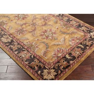 Hand tufted Ancient Treasures Gold Wool Rug (33 X 53)