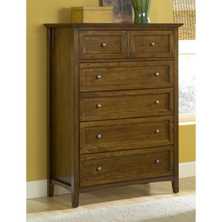 Modern Shaker 5 drawer Truffle Mahogany Chest Domusindo Dressers