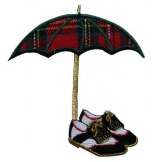 ID #1504 Golf Shoes Umbrella Sports Embroidered Iron On Applique Patch