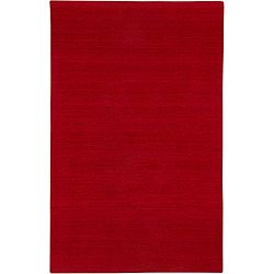 Hand tufted Sovereignty Solid Red Rug (5 X 8)