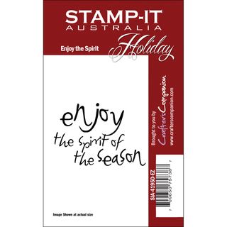 Stamp it Holiday EZmount Cling Stamp Set enjoy The Spirit