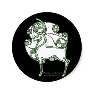 Herne Celtic Deer Stickers, Black #2