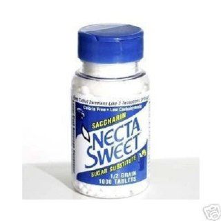 Necta Sweet Saccharin Tablets, 1/2 Grain, 1000 Tablet Bottle (Pack of 9)  Grocery & Gourmet Food