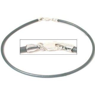 Rubber Cord Anklet Grey 9" Jewelry