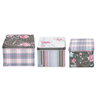 three penelope storage tins by the country cottage shop