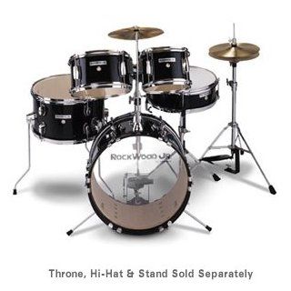 Hohner Rockwood Jr Drum Set   Black Finish 5 Piece Jr Drum Set Musical Instruments
