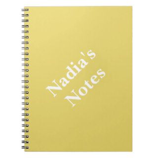 Hansa Yellow Add A Name College Notebooks