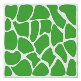 Giraffe Print Pattern in Jungle Green.