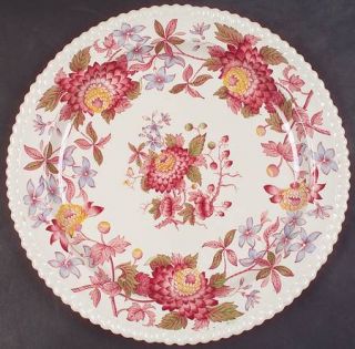Spode Aster Red (Gadroon) 12 Chop Plate/Round Platter, Fine China Dinnerware  
