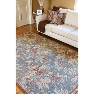 Hand knotted Legacy Collection Floral Wool Rug (8 X 10)
