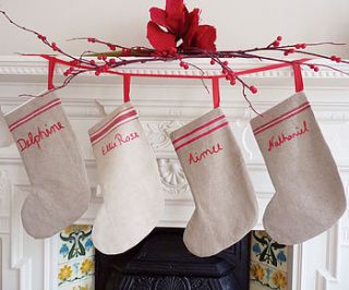 personalised christmas stocking by polkadots & blooms