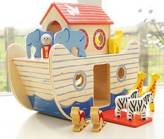 wooden noah's ark toy by jammtoys