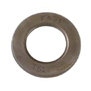 Steel Flat Washer, Plain Finish, ASTM F436 Type 1, 1" Screw Size, 1 1/16" ID, 2" OD, 0.135" Thick (Pack of 25)