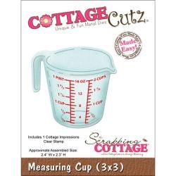 Cottagecutz Die 3x3 With Cottage Impressions Clear Stamps measuring Cup Made Easy