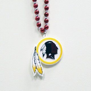 NFL Washington Redskins Team Logo Beads Necklace  Sports Fan Jewelry  Sports & Outdoors