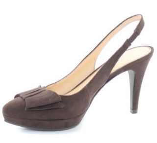 Marc Fisher Shoes, Fret Slingback Pumps, Dark Brown 6 M Slingback Heels Shoes