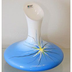 Blue Desert Flower Modern Glass Vase