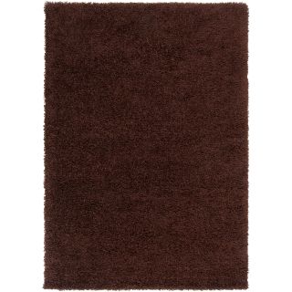 Woven Brown Luxurious Soft Abstract Shag Rug (710 X 106)