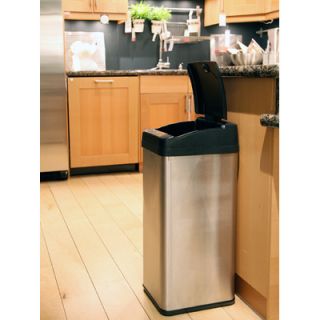 iTouchless 13 Gal. Square Extra Wide Opening Touchless Trash Can