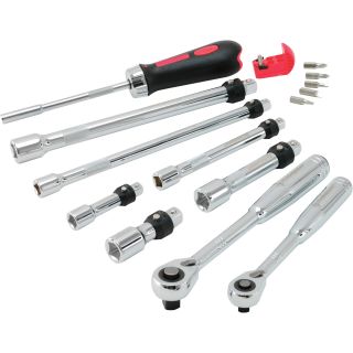 Thorsen Ratchet Set — 3/8in. and 1/2in. Drives, 15-Pc., Model# 21-115  Ratchets   Handles