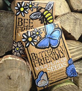 two pack of bee and butterfly friendly seeds by bee friendly seeds
