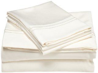 Andiamo Resorts Collection 420 Thread Count Cotton King Sheet Set, Ivory   Pillowcase And Sheet Sets