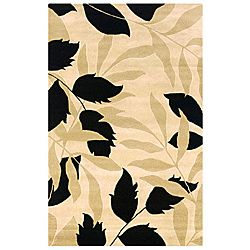 Hand tufted Hesiod Ivory Contemporary Wool Rug (8 X 10)