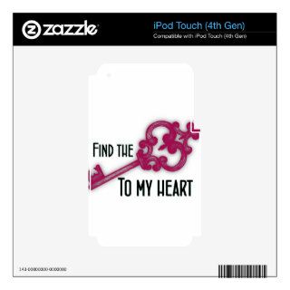 Find the Key to My Heart Decal For iPod Touch 4G