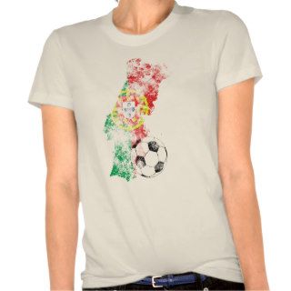 Distressed Portugal Soccer T shirt