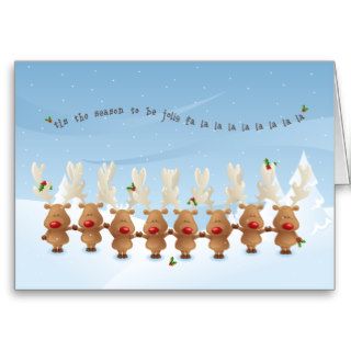 Rudolph the Reindeer Christmas Holiday Song Card