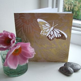 hand cut butterfly card by hello hadley paper